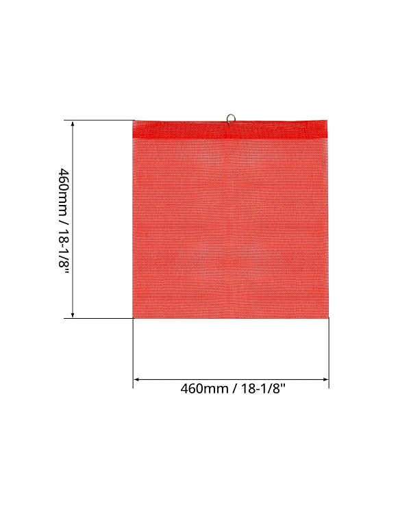 QWORK 4 Pack Safety Flag with Wire Loop 18 x 18 inch, Warning Flags, Mesh Safety Flag, Vinyl Coated Nylon Mesh Construction for Truck and Pedestrian Crossings by QWORK - Image 11