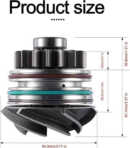 Miniatura 3 de RE509598 RE521502 - Bomba de agua compatible con John Deere 7220 1270D 1470D 1570 1710D 2256 2258 2264 2266 3554 4920 535 530 560D 9550 1406 - 6215