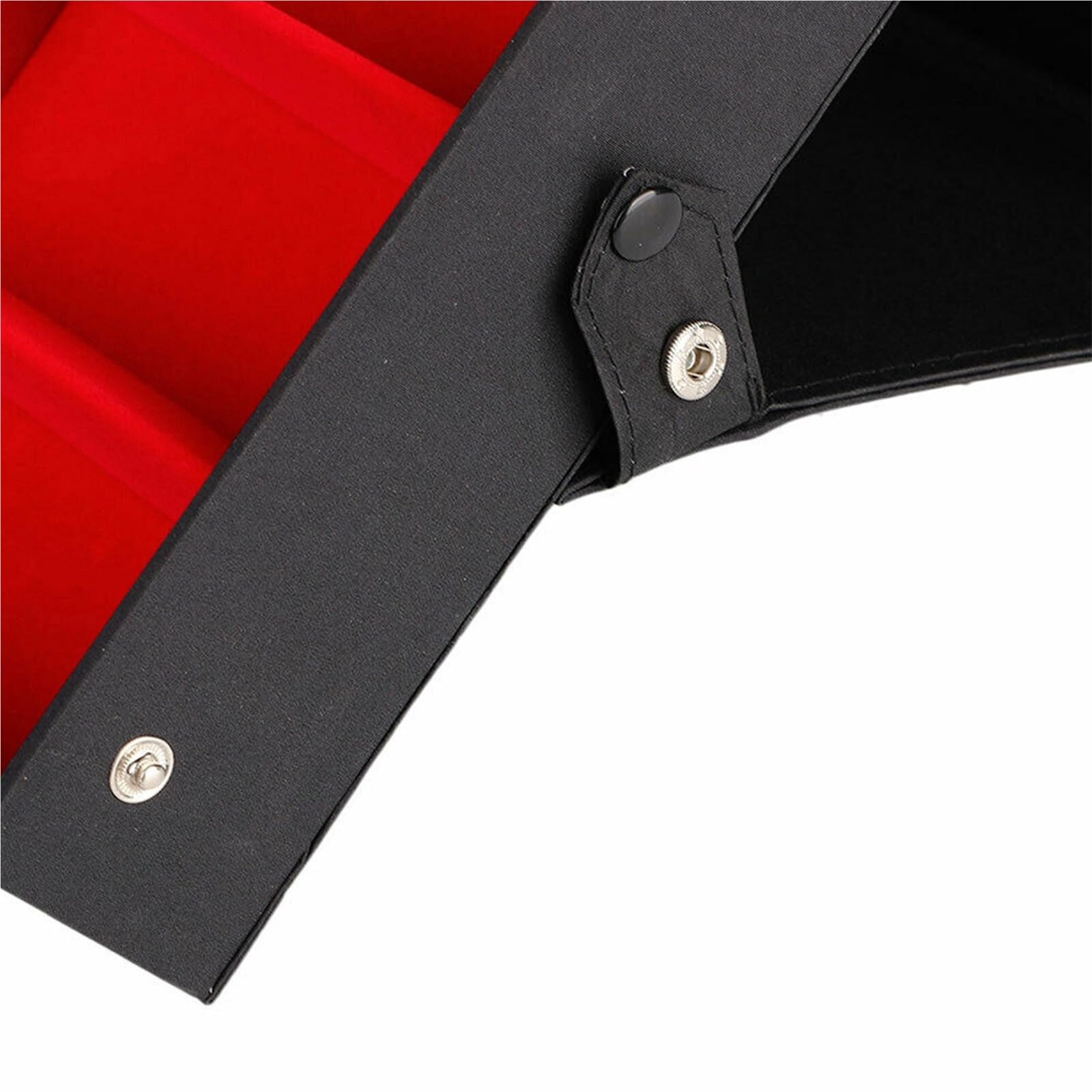 Bandeja expositora para gafas, Caja expositora de gafas 18 rejillas multicolor(Red)
