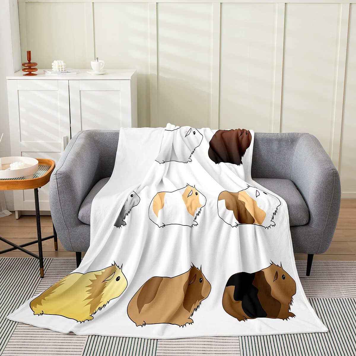 Coperta in pile a tema animale 3D con motivo animale, per divano letto