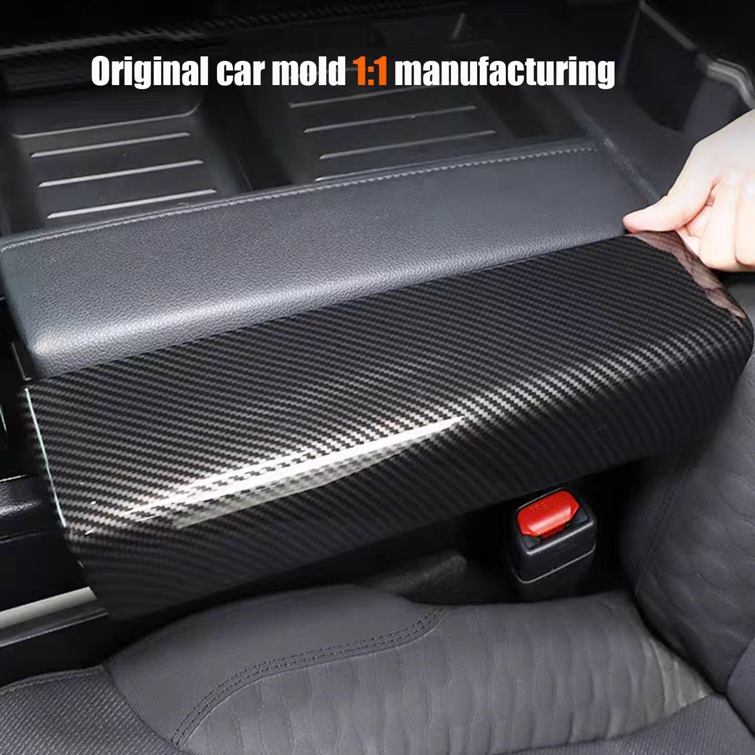 Car Center Console Armrest Protector Cover Compatible with Toyota Tundra 2022-2025 Sequoia 2024 Central Armrest Seat Storage Box Cover Cushion Lid Protector Pad