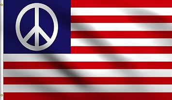 DMSE USA United States US Peace Flag 3X5 Ft Foot 100% Polyester 100D Flag UV Resistant 3 X 5 Ft Foot