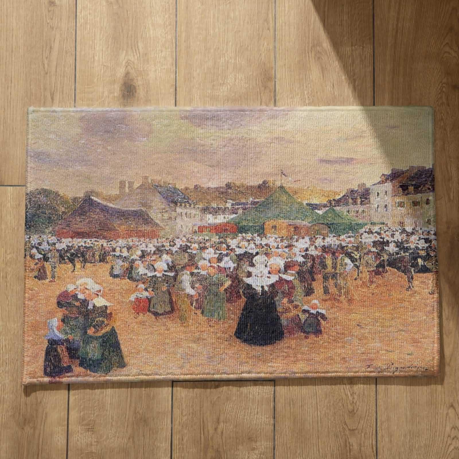 Paillasson interieur paysage d'art tapis de bain antidérapant