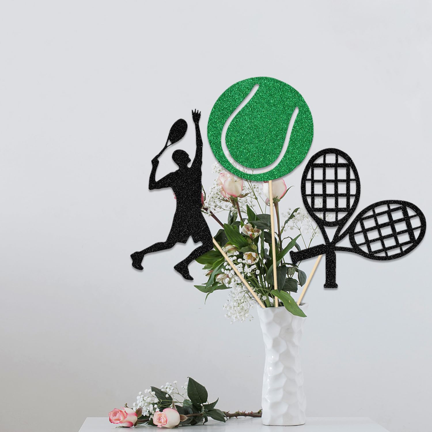 You Got Served Tennis Party Centerpiece Sticks - Set Of 15 Table Toppers For Baby Showers, Birthdays, Decor