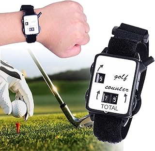 Golf Score Counter Golf Score Indicator Counter Wristband Golf Score Counter Watch,Lightweight Watch Manual Type Stroke Shot Keeper,Lap Trackers Manual Clickers Mechanical Count for Sport Coach Casino