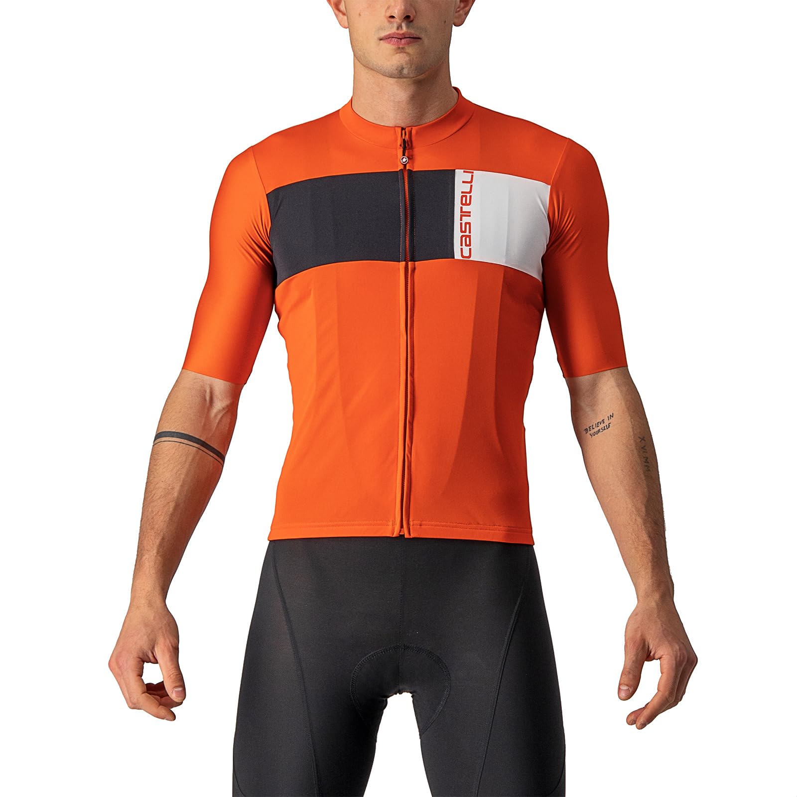 Castelli 4522023 PROLOGO 7 Jersey T-Shirt Men's Fiery RED/Light Black-Ivory Size XXL