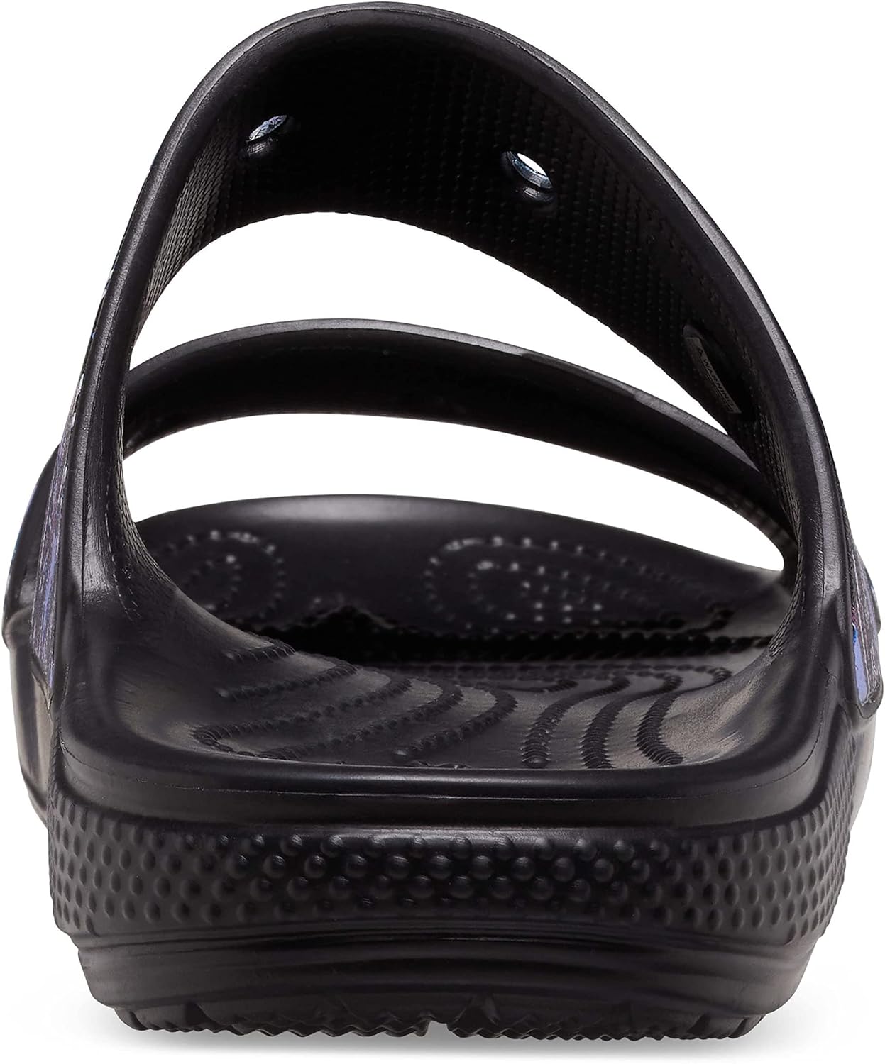 Crocs Unisex Classic Sandal - Seasonal Graphics Black/Multi Glitter Men's 4, Women's 6 Medium