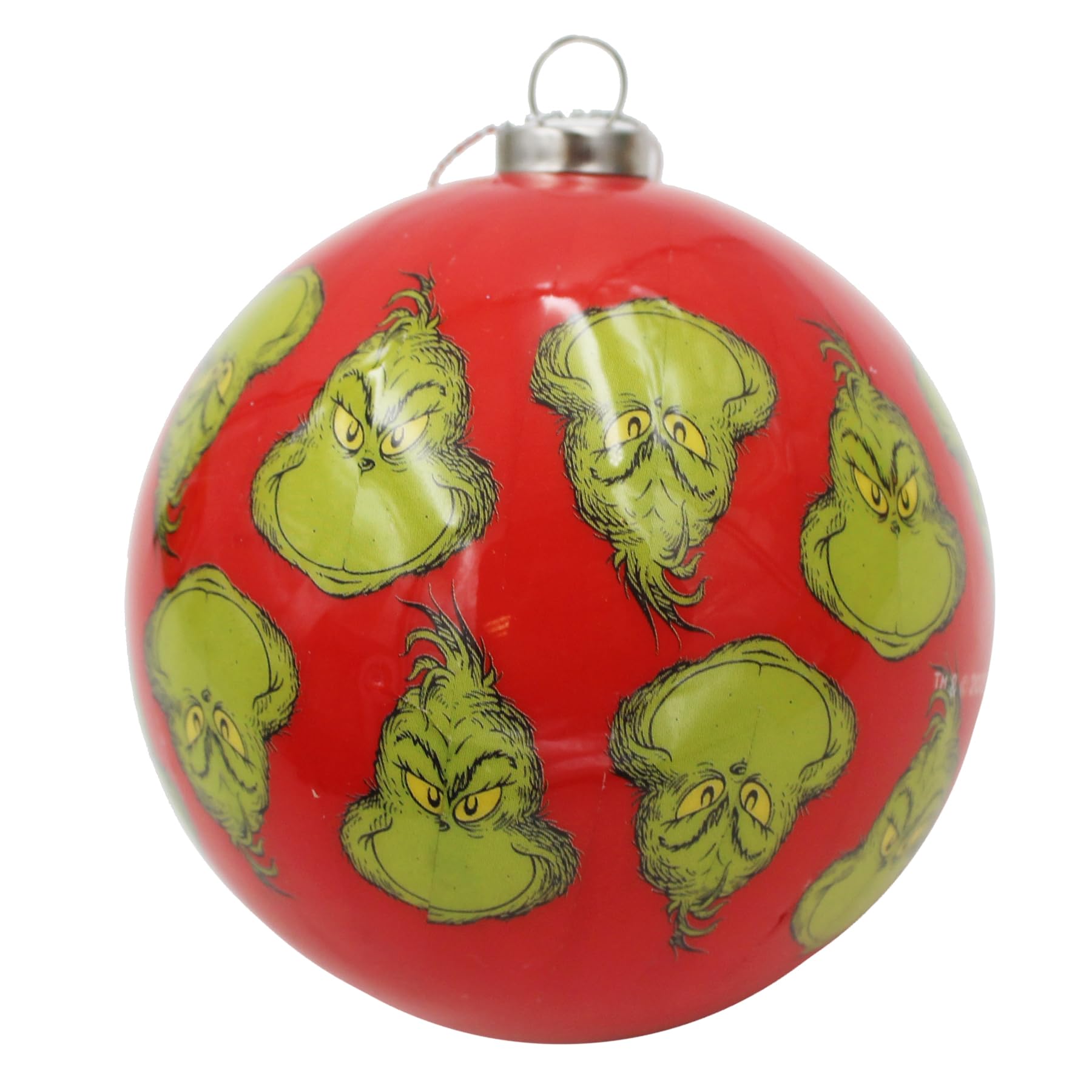 Widdle Gifts Red Grinch Faces Grinch Christmas Bauble Tree Decoration 9Cm Hanging Ornament (Red Grinch Faces)