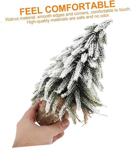 Miniatura 3 de Anneome Árbol de Navidad de escritorio, árbol de Navidad, decoración del hogar, árbol de Navidad, árboles de pino con base, árboles falsos con base