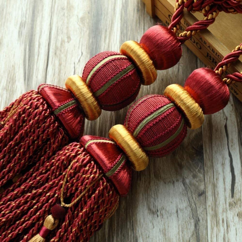 Les rideaux sont attachés à la corde des rideaux Embrasse de rideaux à pompons, corde de rideau, boule à suspendre, pompon épais, sangle de rideau, corde à nouer, accessoires de rideau de style europé