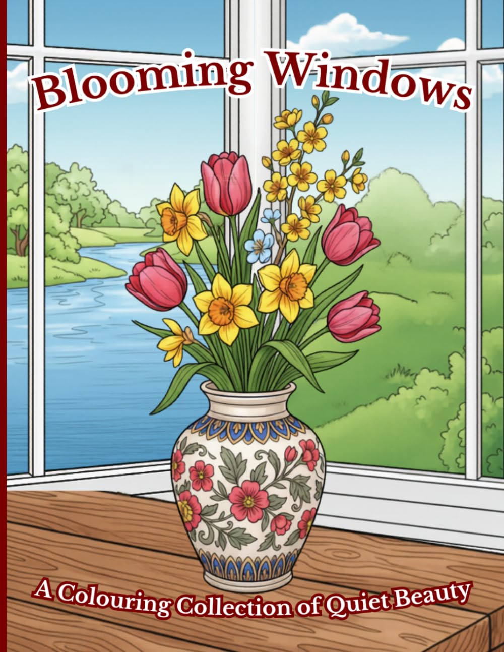 Blooming Windows: A Colouring Collection of Quiet Beauty (The Blooming Windows Collection)