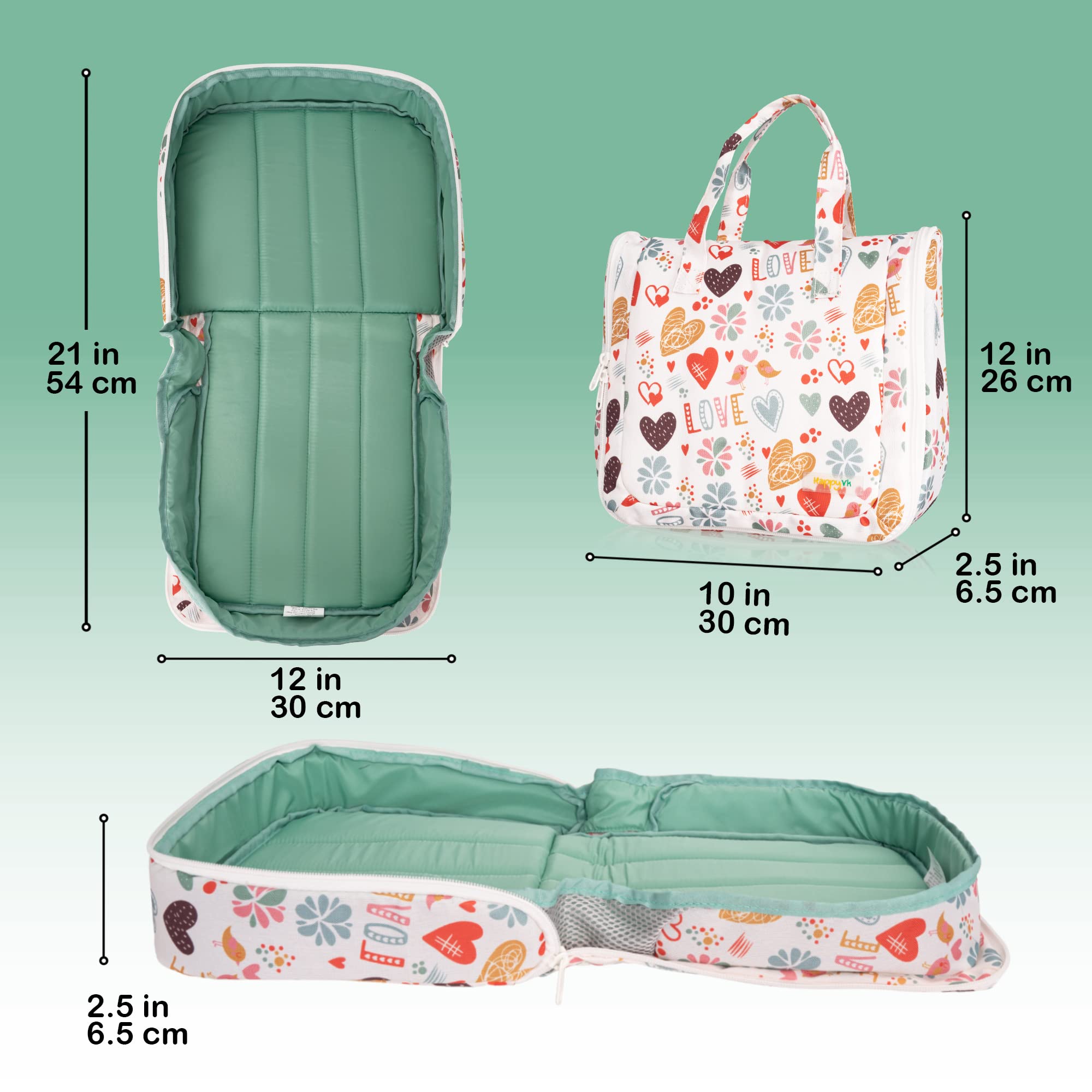 HappyVk Łóżko dla lalek dla niemowląt - Design Love