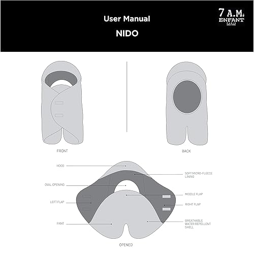 Miniatura 4 de 7AM - Manta de asiento de automóvil para bebé, funda multifuncional para asiento de automóvil para bebé, niño y niña, manta de invierno y asiento de