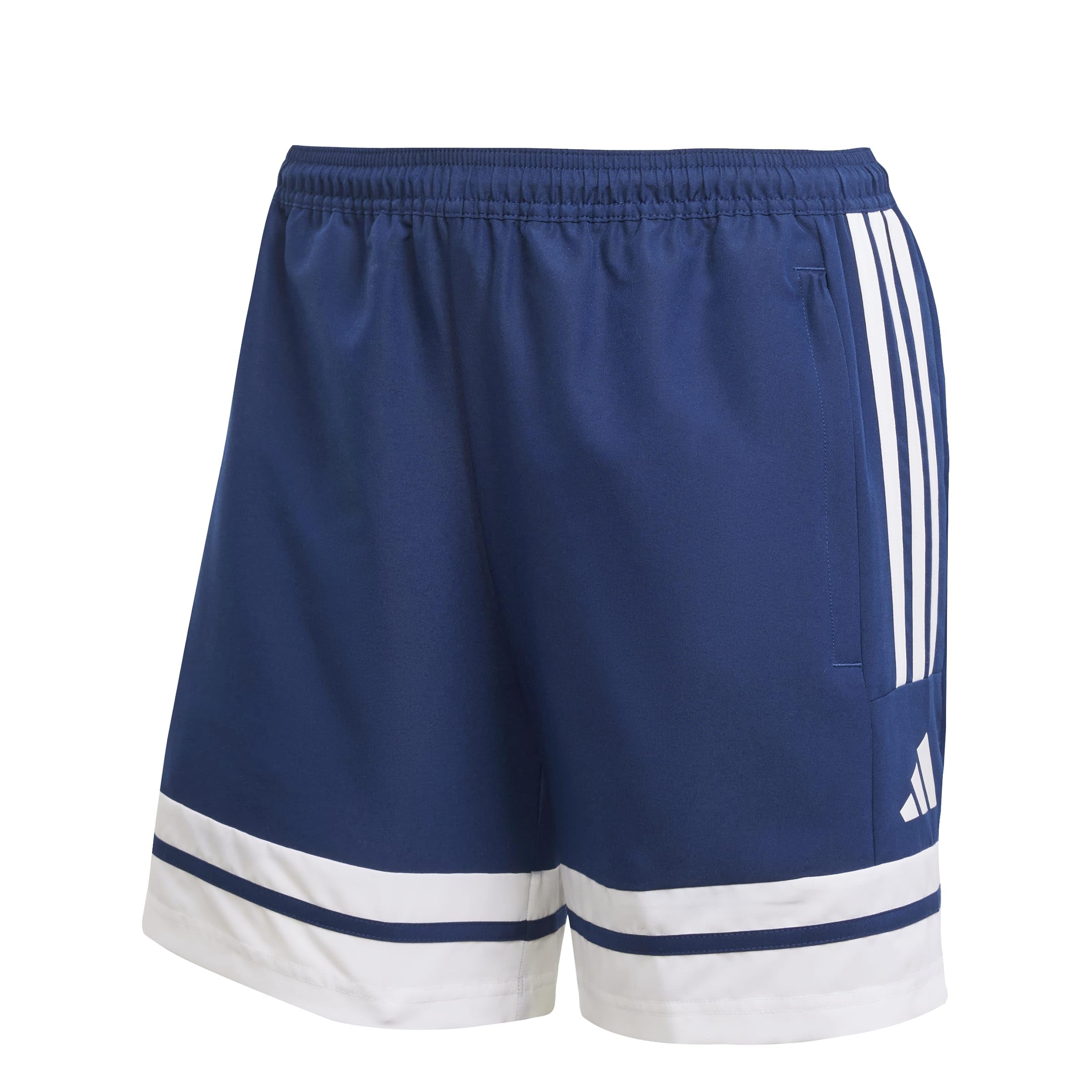 adidas Women's Squadra25 Downtime Woven Short Shorts, Team Navy Blue 2/White, S
