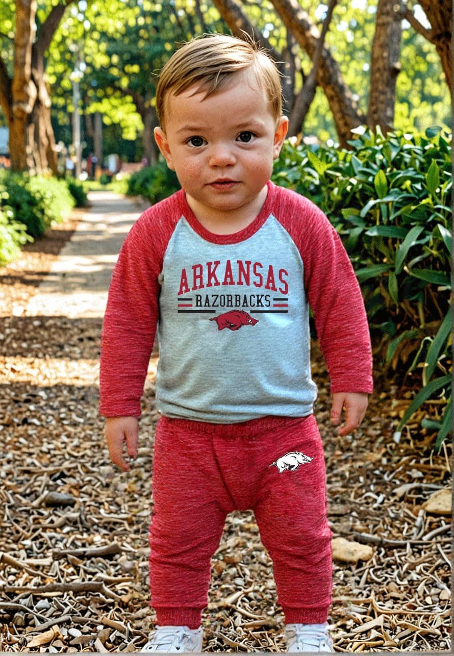 Wes and Willy Baby College Sports Fan Long Sleeve One Piece and Pant Set - Image 2