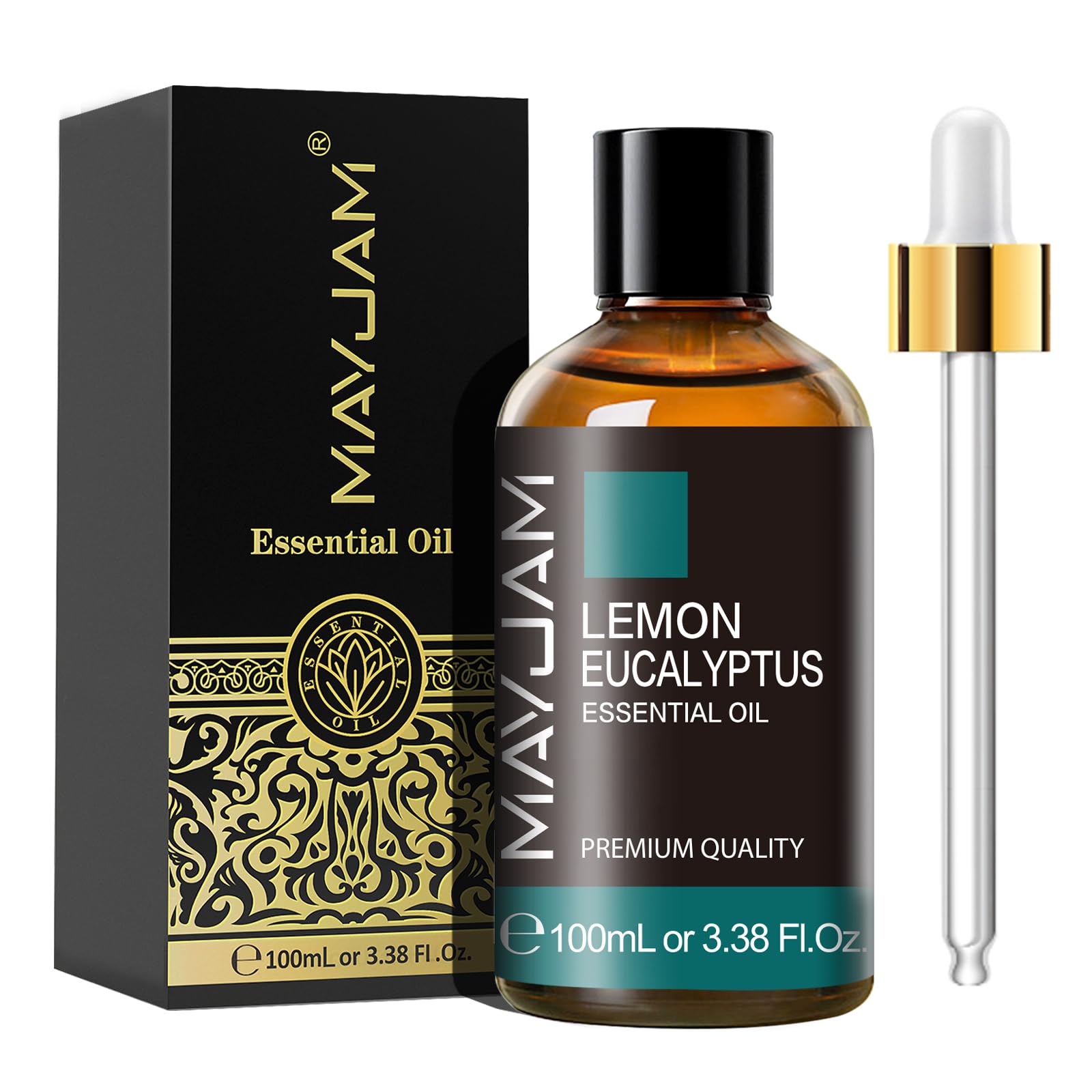 MAYJAM Aceite Esencial de Eucalipto Limón 100ML, Aceite de Eucalipto Limón para Difusor, Humidificador, Bricolaje, Hogar, Accesorios