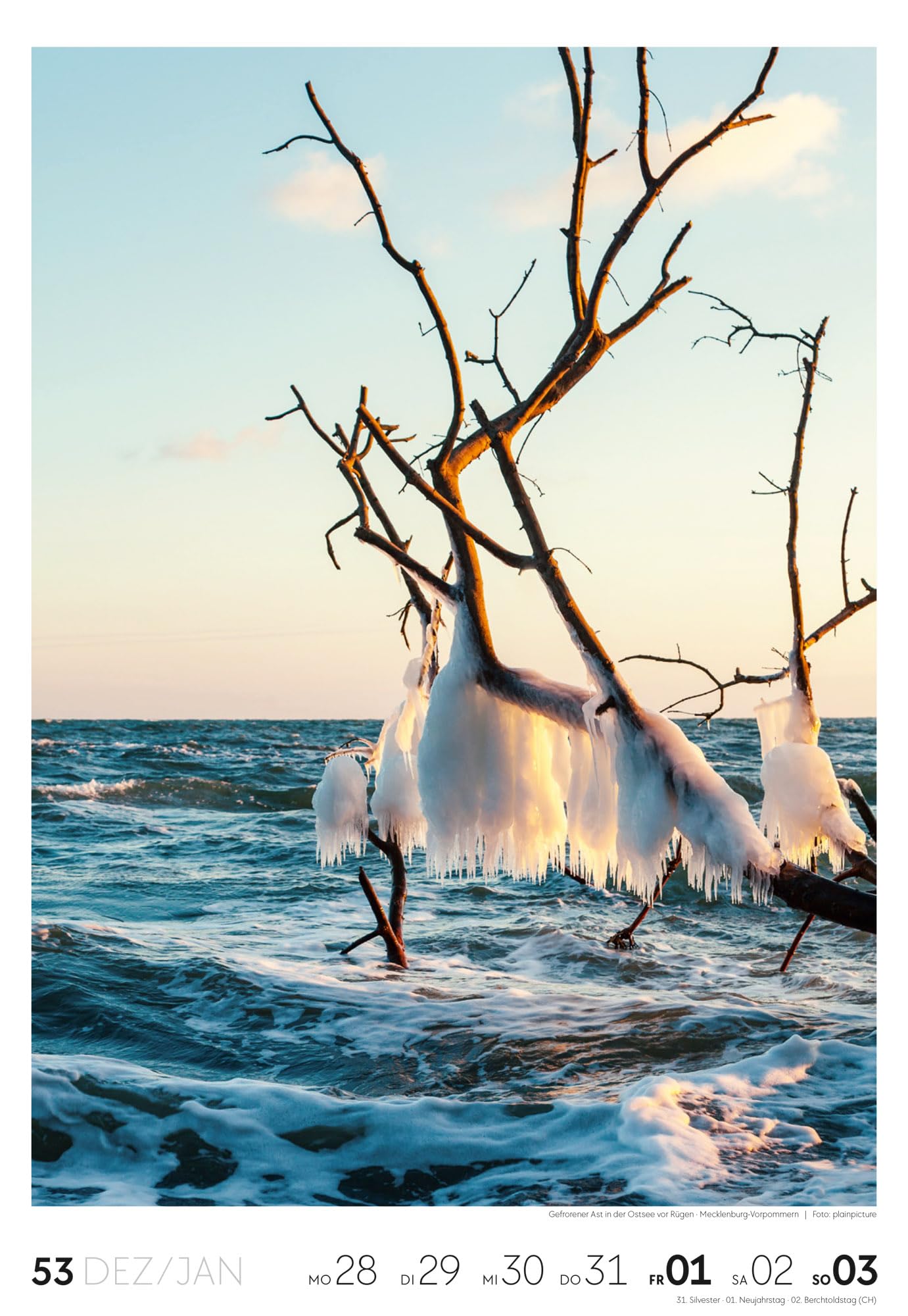 Küste Wochenkalender 2027: Meeres-Kalender mit 53 großformatigen Bildern im Hochformat (29x42 cm) | Strände der Ostsee und Nordsee in Deutschland