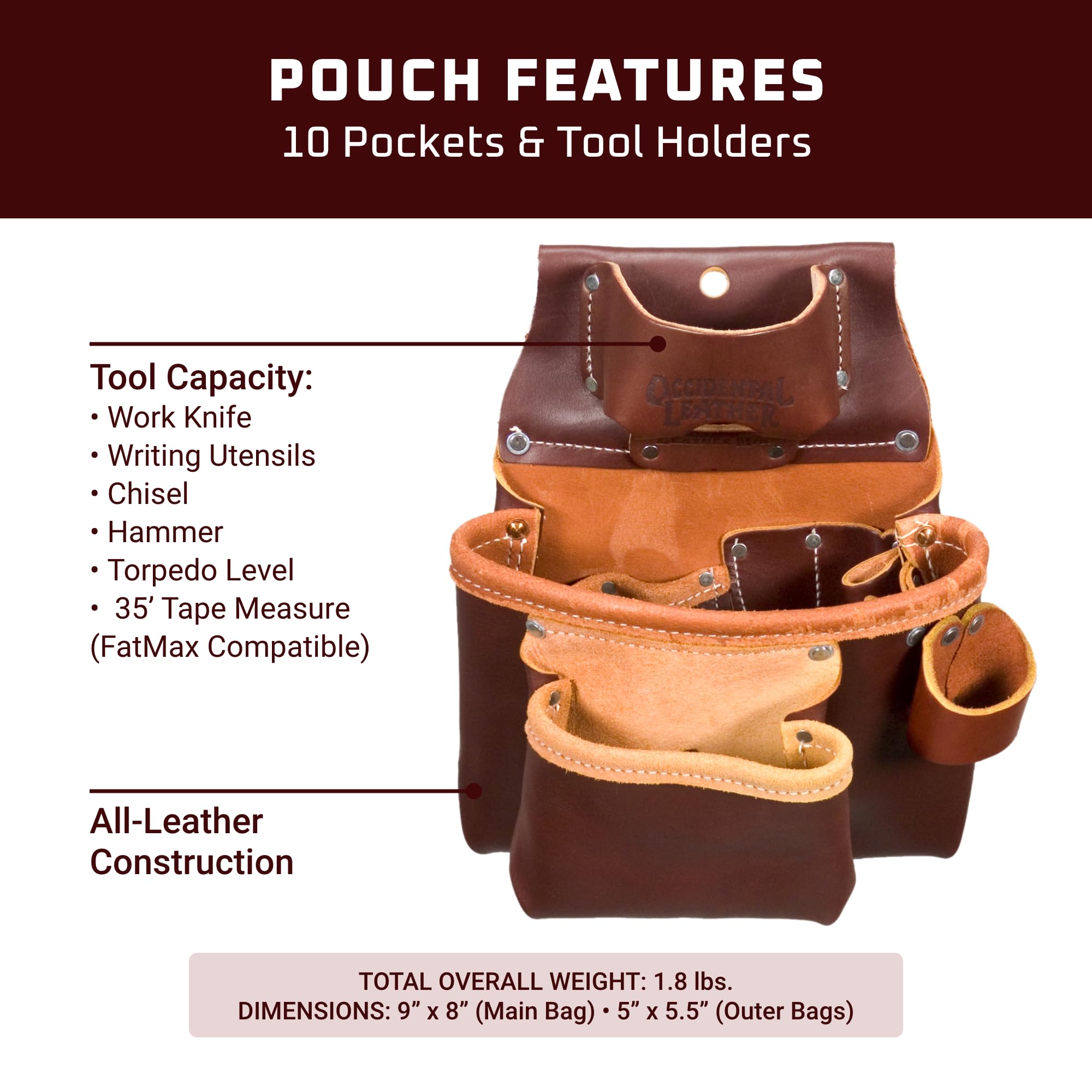 Occidental Leather Torba na narzędzia 5018 2 Pouch Pro