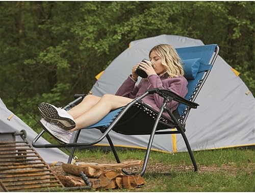 Miniatura 7 de Guide Gear Silla de gravedad cero de gran tamaño, reclinable, para exteriores, portátil, plegable, capacidad de 500 libras, camuflaje de campo de