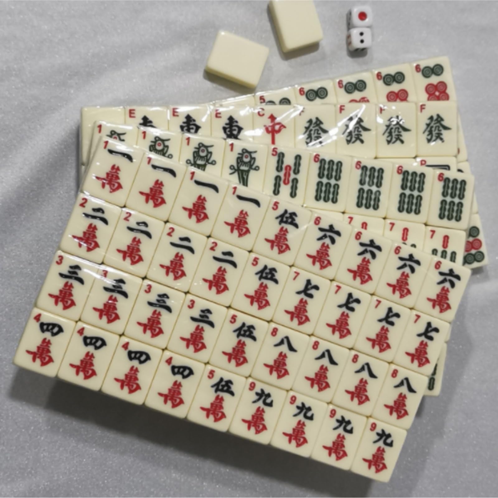 Chinesisches Mahjong MahJongg-Fliesen-Set, Chinesische Nummerierte Fliesen, Mahjong-Set, Traditionelles Chinesisches Mahjong-Set Mit 144 Fliesen Für Familie Reise Spiel(30mm)
