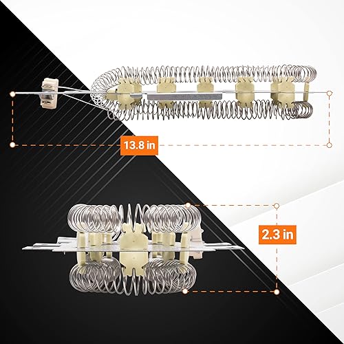 Miniatura 2 de Elemento calefactor de secadora 8544771 y corte térmico 280148 (termostato de límite alto 8557403 y fusible térmico 8318314) por BlueStars - Para