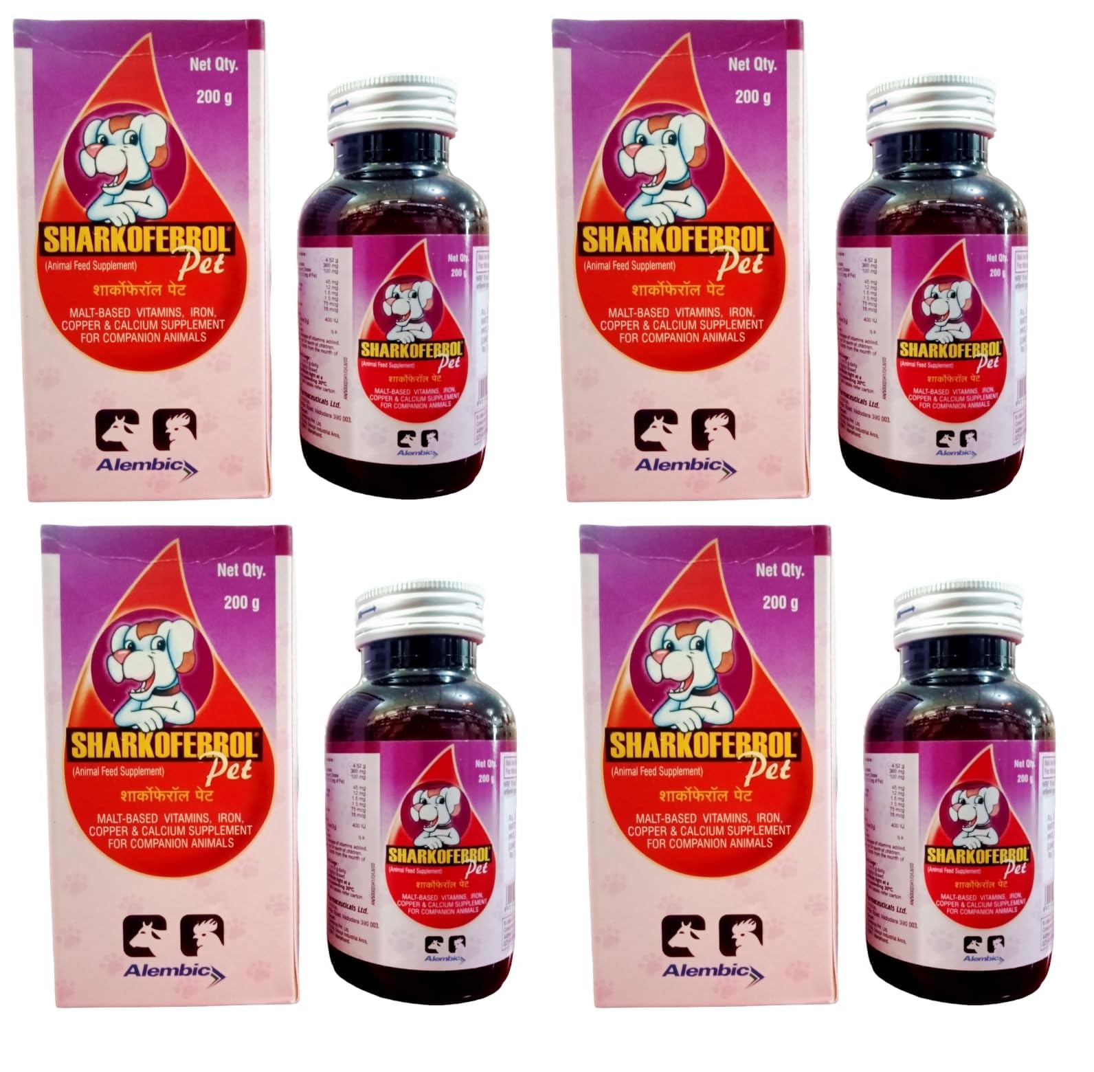BULLYPET SHARKOFERROL PET Malt Based Vitamins Iron & Calcium for Cat,Dogs & Puppies Pet Health Supplements 200g (PACK of 4) (B0D812BMF9) Amazon Price History, Amazon Price Tracker