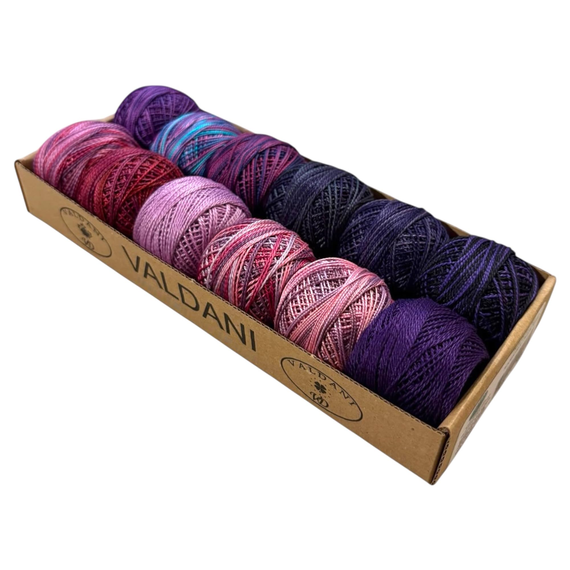 Valdani Pearl Cotton Sz 8 | Accents 3 Purple Splash | 73 Yds/Ball