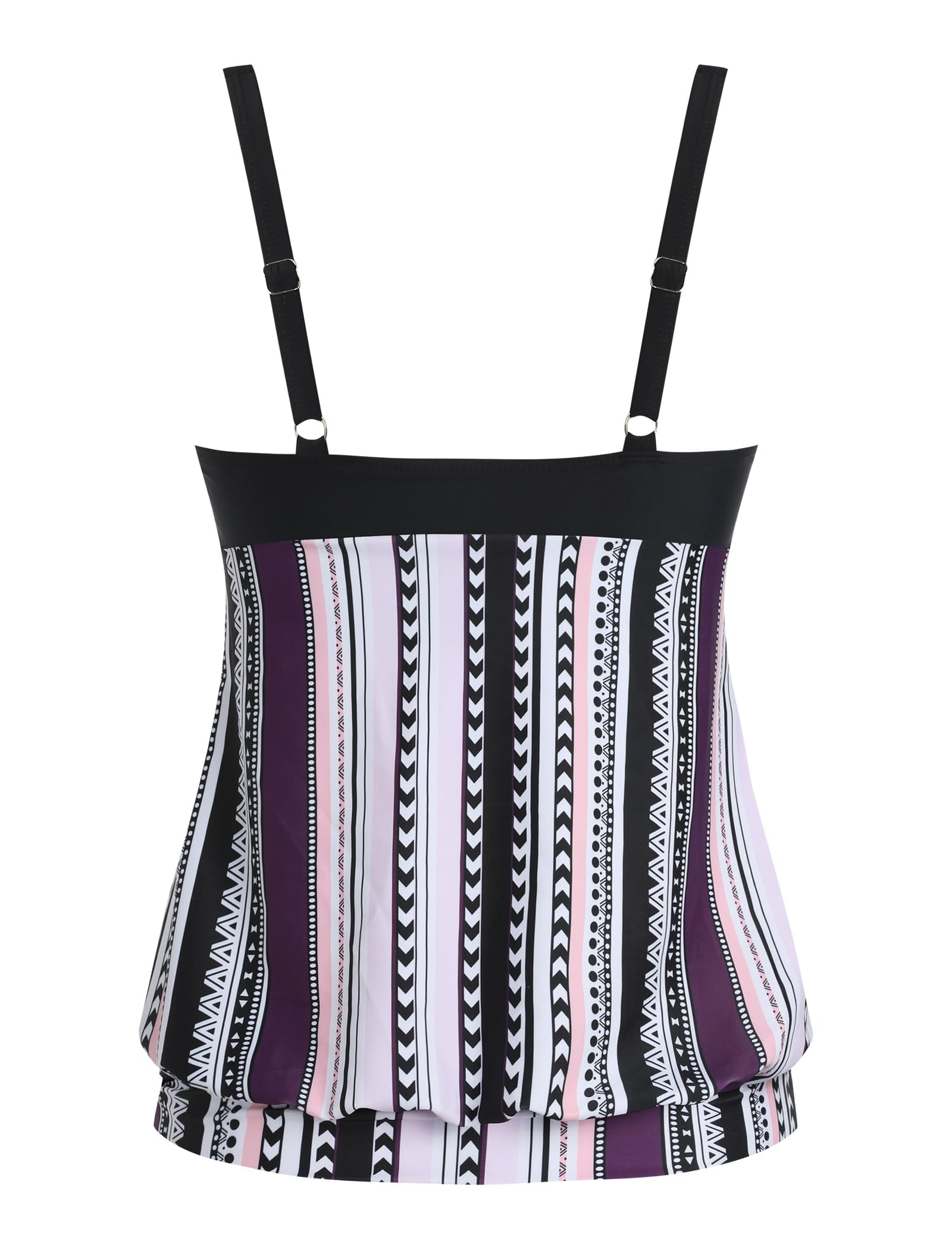 ZAFUL Damen Tankini-Oberteil Bluse Bauchweg Schwimm Top Loose Fit Badeanzug Bademode Top nur