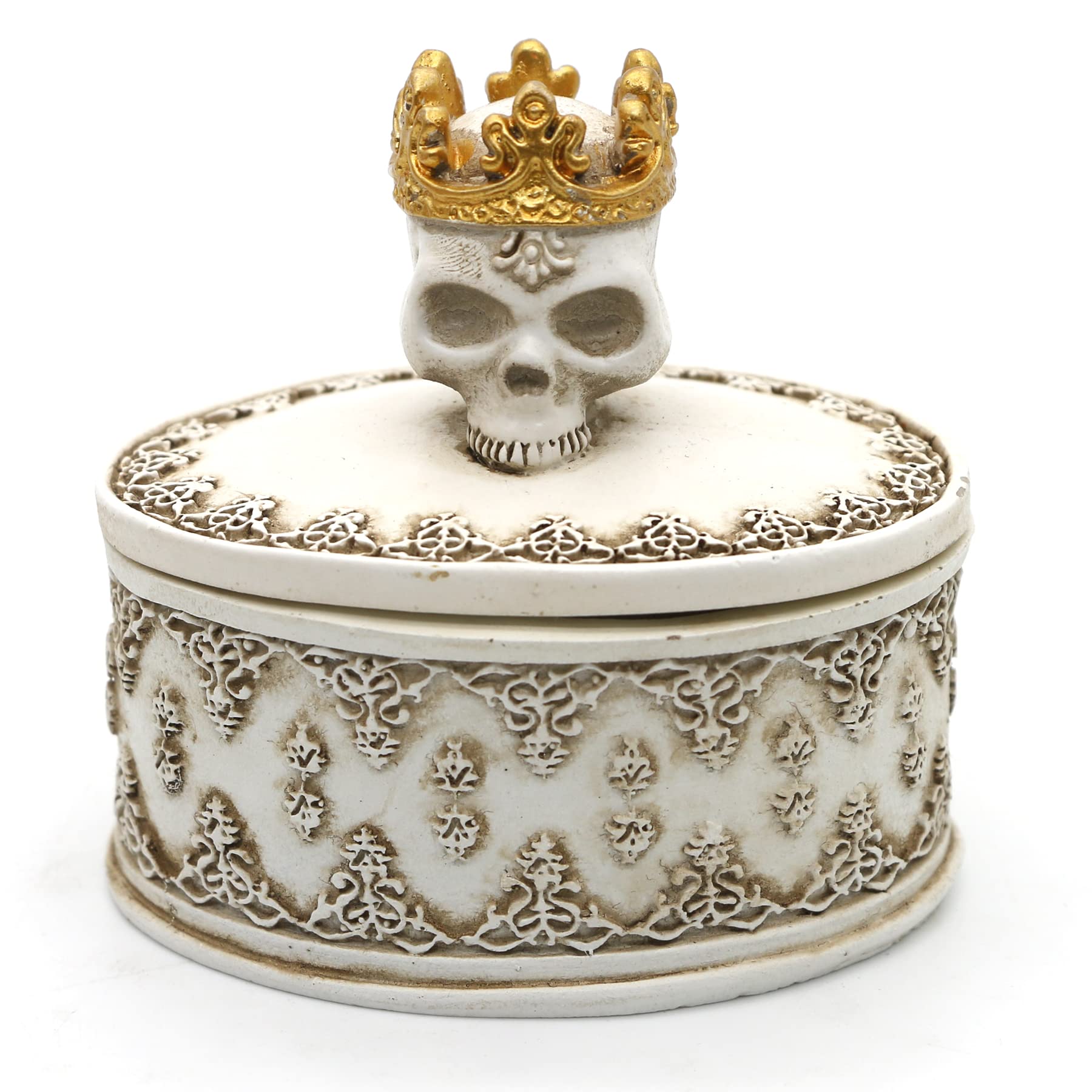 Halloween Gifts Skull Jewelry Box Romantic Crown Skeleton Jewelry Holder  Case Cranium Jewelry Storage Box Lady Gifts Small Ornament Antique Jewelry