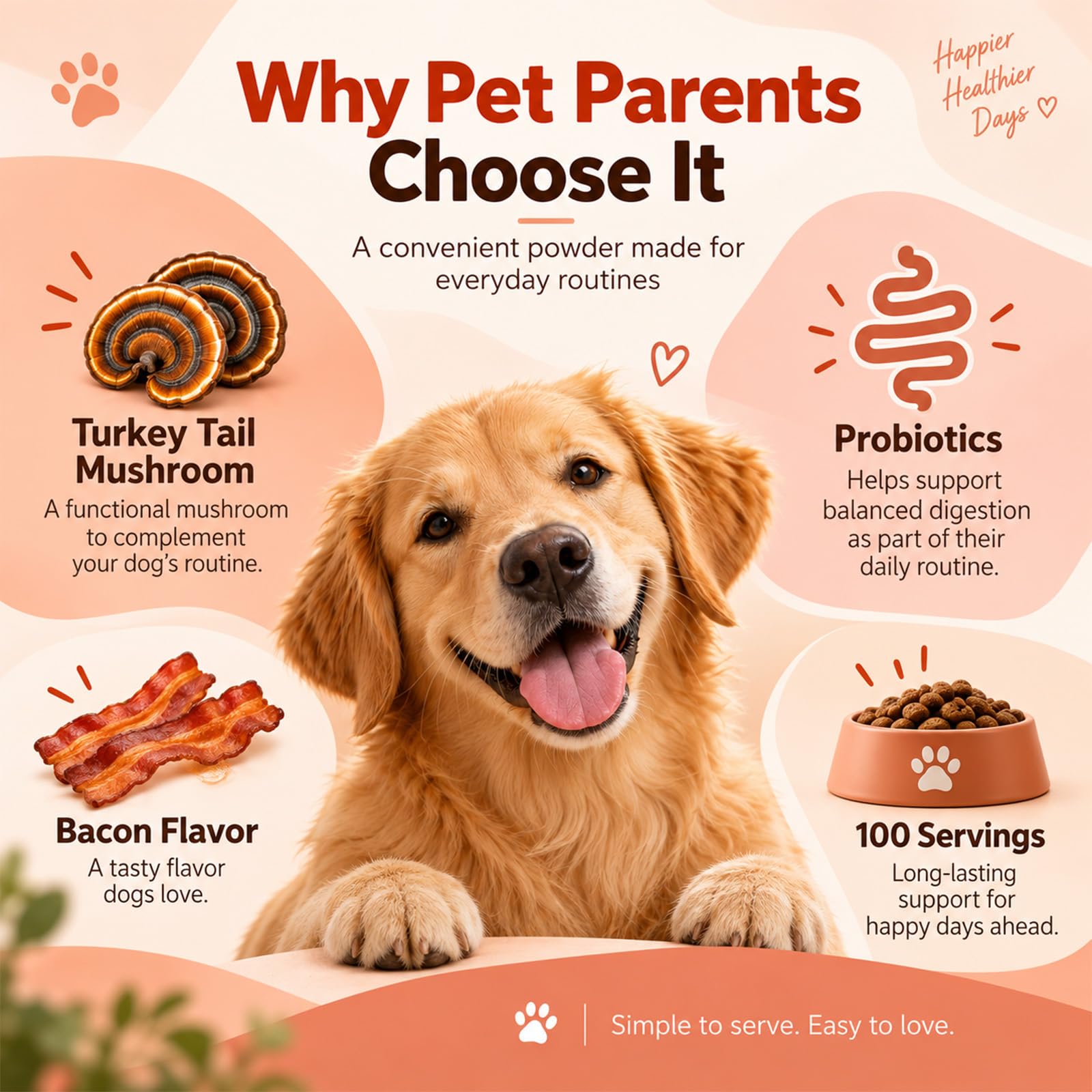Turkey Tail Mushroom for Dogs, Tu-rk-ey Tail Mushroom Powder, Support Your Mature Dog’s Immunity, Gut, Skin, (1pcs) — Amazon image 7