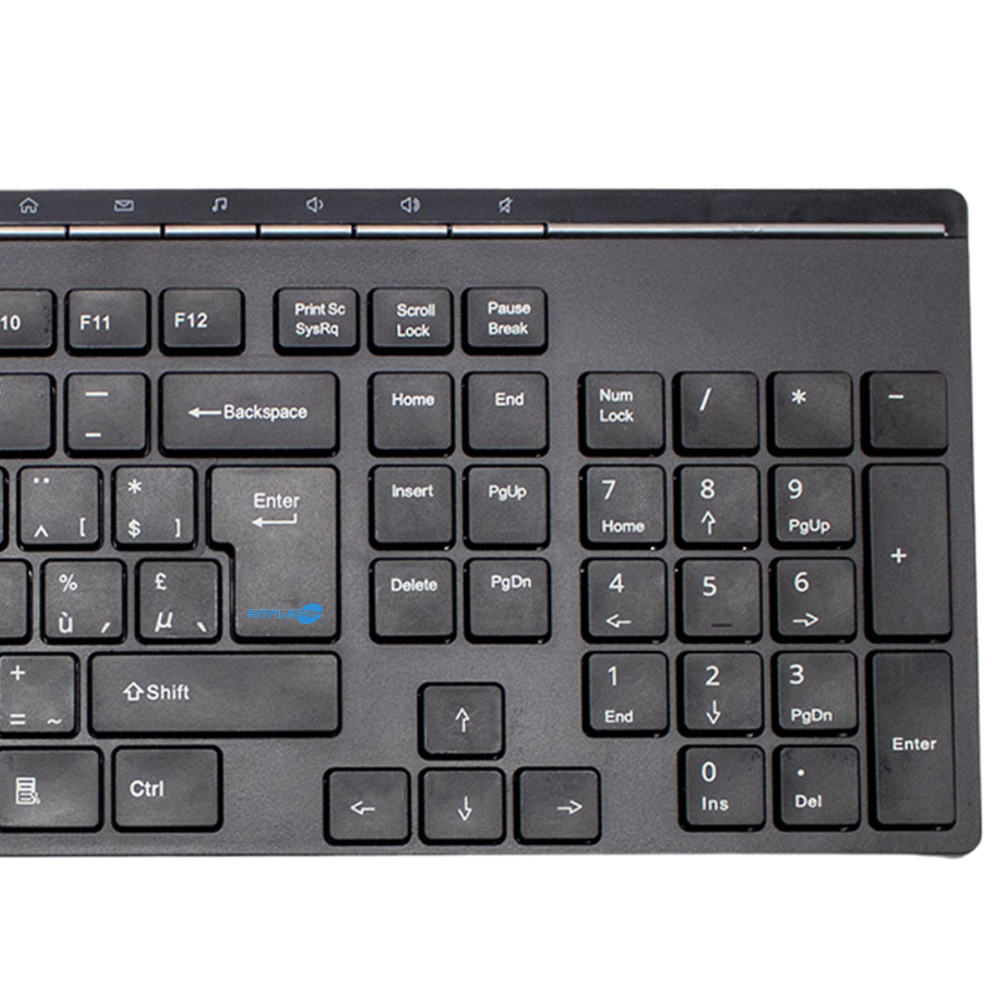 SIMPLETEK - Bezprzewodowa klawiatura i mysz zestaw z odbiornikiem USB Nano | Belgijski układ AZERTY | Mysz optyczna 1000 DPI | Plug & Play