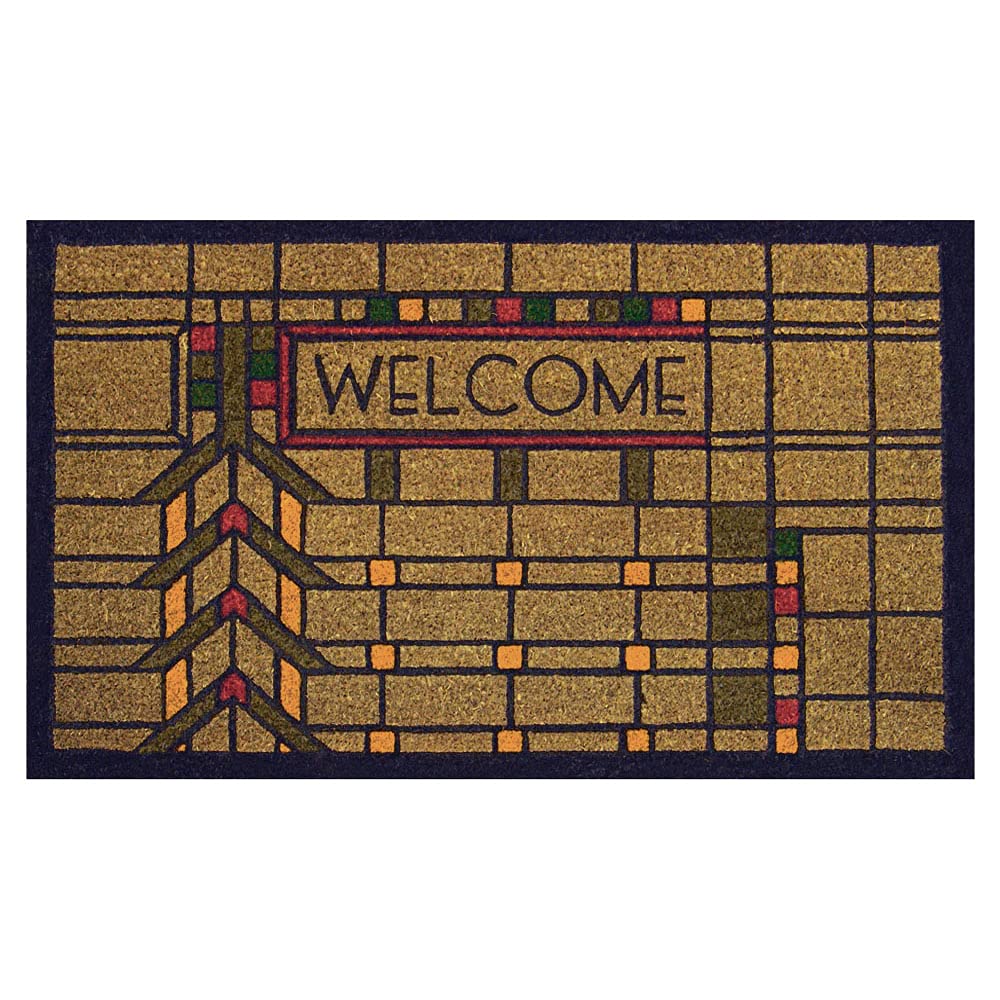 Frank Lloyd Wright Colored Darwin D. Martin House Welcome Doormat