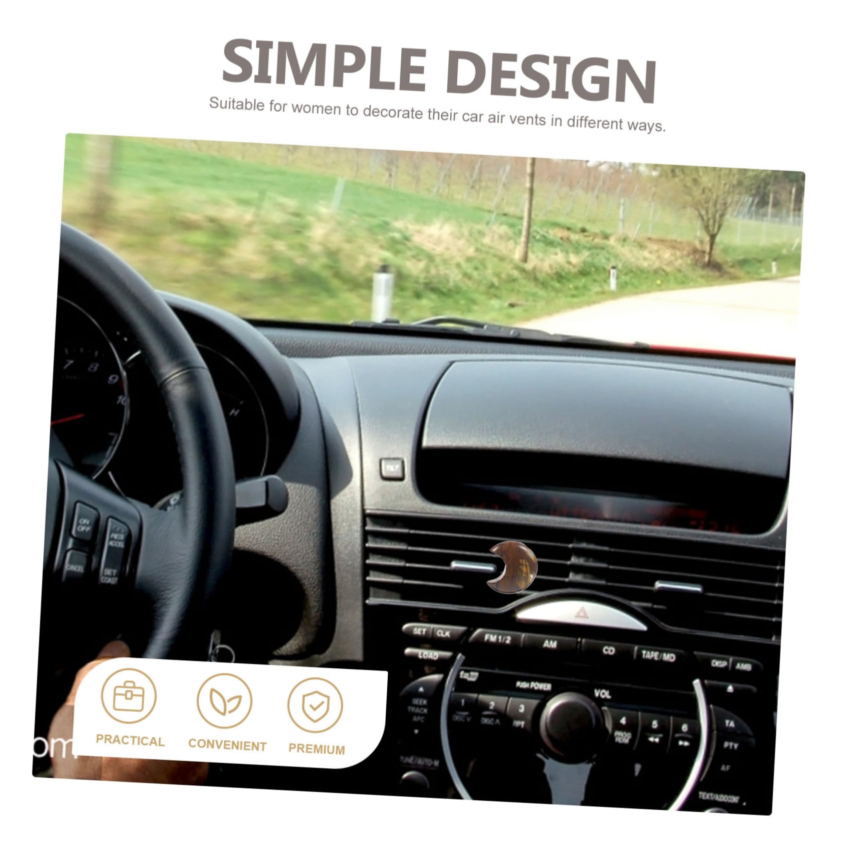 PartyKindom 6pezzi Clip Per Bocchetta Aria Auto Cristallo Forma Di e Stella Per Decorazioni Uniche e Profumazione Essenziale Facile Installazione Senza Attrezzi Per Auto Casa e Ufficio