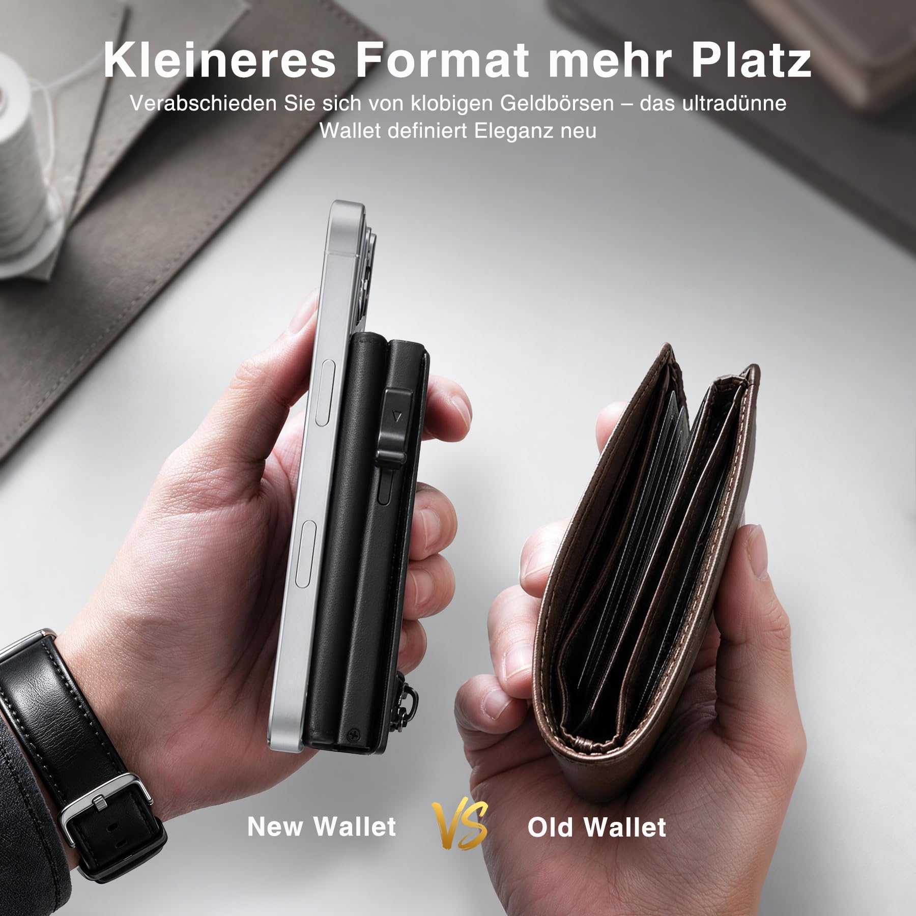 TENBST Hochwertige Geldbörse Herren, Exklusives Slim Wallet mit Münzfach & RFID Schutz, luxuriöses Leder Portmonee Herren, 8 Fächer für Kreditkarten, Elegantes Kartenetui, edle Geschenke für Männer