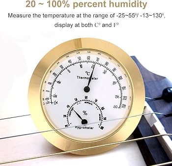 Amazon.co.jp: ギター バイオリン ケース温度計 湿度計 ラウンド 湿