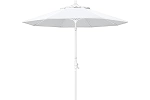 Round Aluminum Pole Fiberglass Rib Market Umbrella