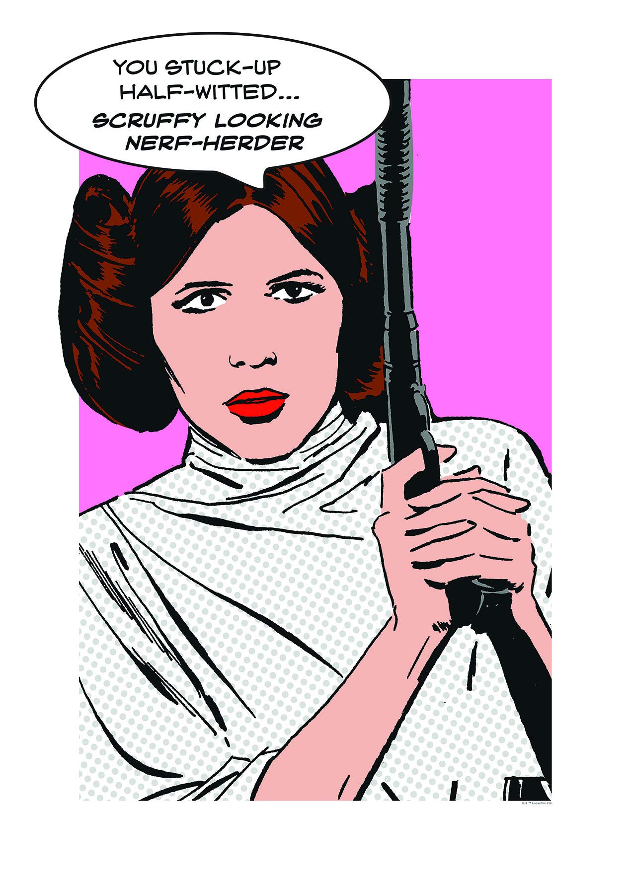 Komar Wandbild | Star Wars Classic Comic Quote Leia | Kinderzimmer, Jugendzimmer, Dekoration, Kunstdruck | ohne Rahmen | WB116-50x70 | Größe: 50 x 70 cm (Breite x Höhe), Bunt
