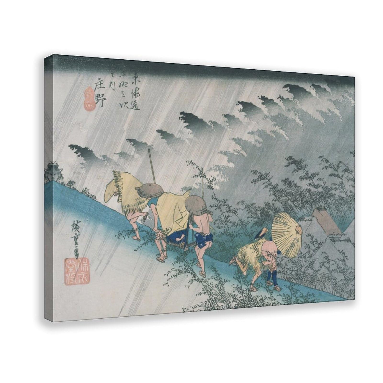 WCYB Japanese Ukiyo-e Utagawa Hiroshige - Shono from The Fifty-three Stations on Tokaido Highway Prints Posters Canvas Deco Paintings Wall Art For Office F