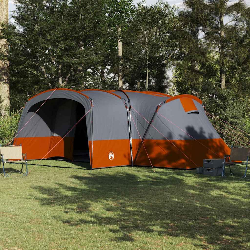 Genérico Tienda Familiar con Techo Gris y Naranja 760 x 645 x 230 cm,Deportes,Actividades al Aire Libre,Camping y Senderismo,Tiendas de campaña-42004061
