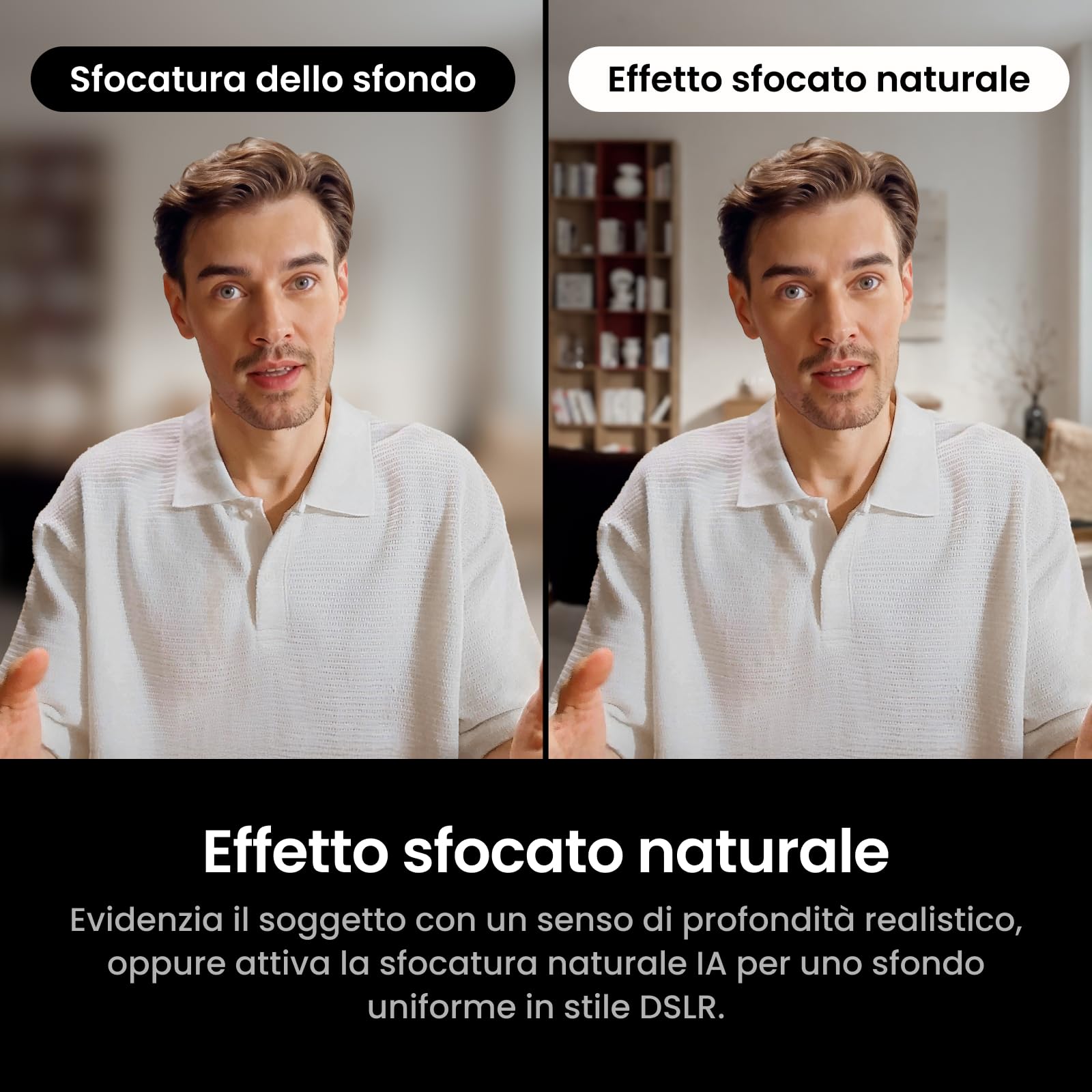 Insta360 Link 2C Pro, Webcam 4K PC/Mac, sensore 1/1, 3", microfoni direzionali canc. rumore, inquadratura autom., HDR, Twitch per stream o riunioni, supporta Stream Deck, Zoom
