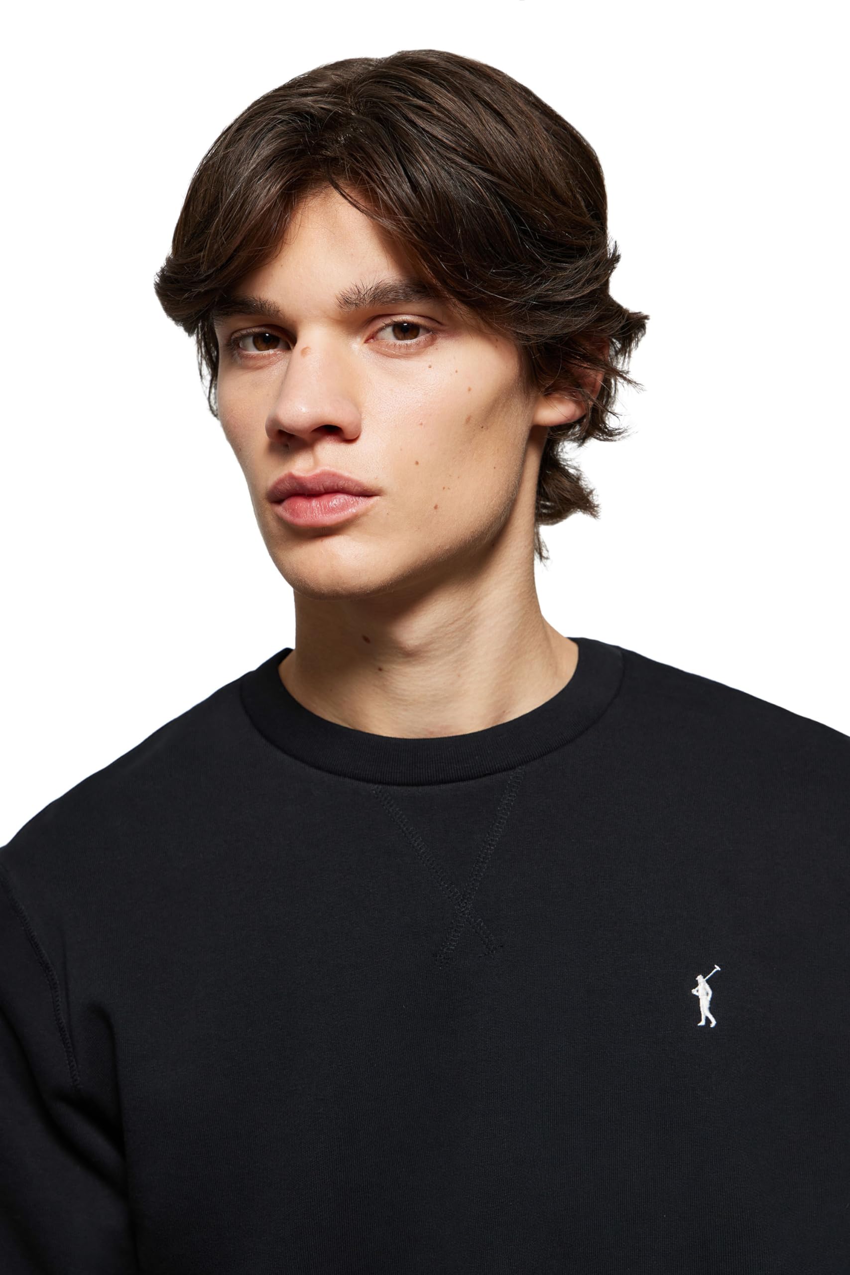 Polo Club Felpa Uomo a Girocollo con Logo - Sweatshirt Senza Cappuccio Crewneck 100% Cotone