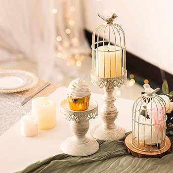 Amazon.co.jp: 鳥かごキャンドルホルダー 装飾バードケージ