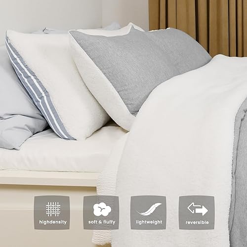 Miniatura 5 de Funda de edredón King con cierre de cremallera, funda de edredón súper suave para todas las estaciones, funda de edredón sherpa, juego de ropa de