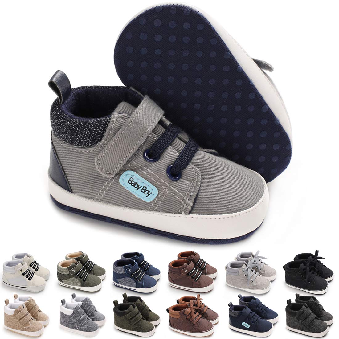 CENCIRILY Toddler Baby Boys Girls High Top Sneaker First Walk Ankle Boots