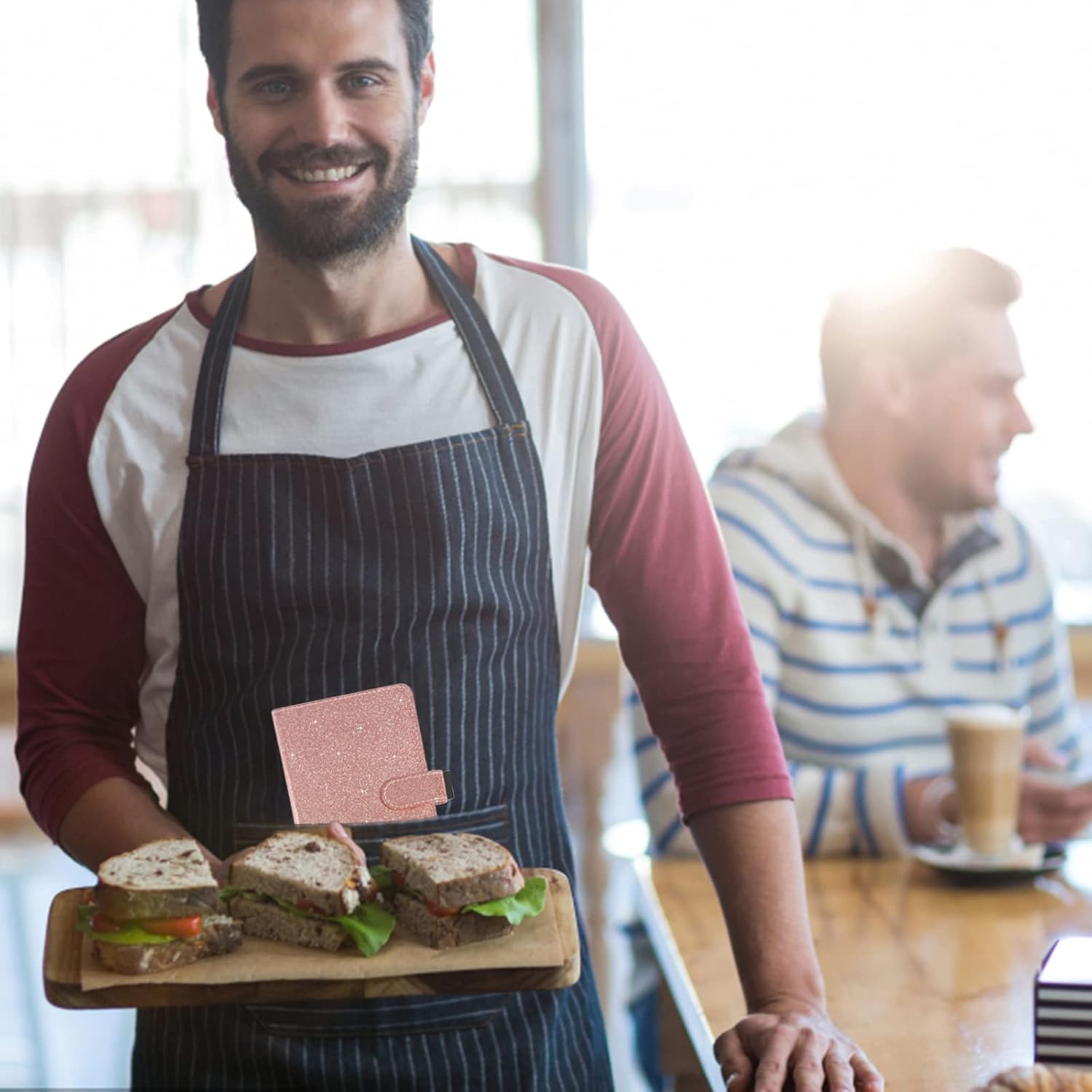 Buy Server Book for Waitress Leather Waiter Book Organizer with