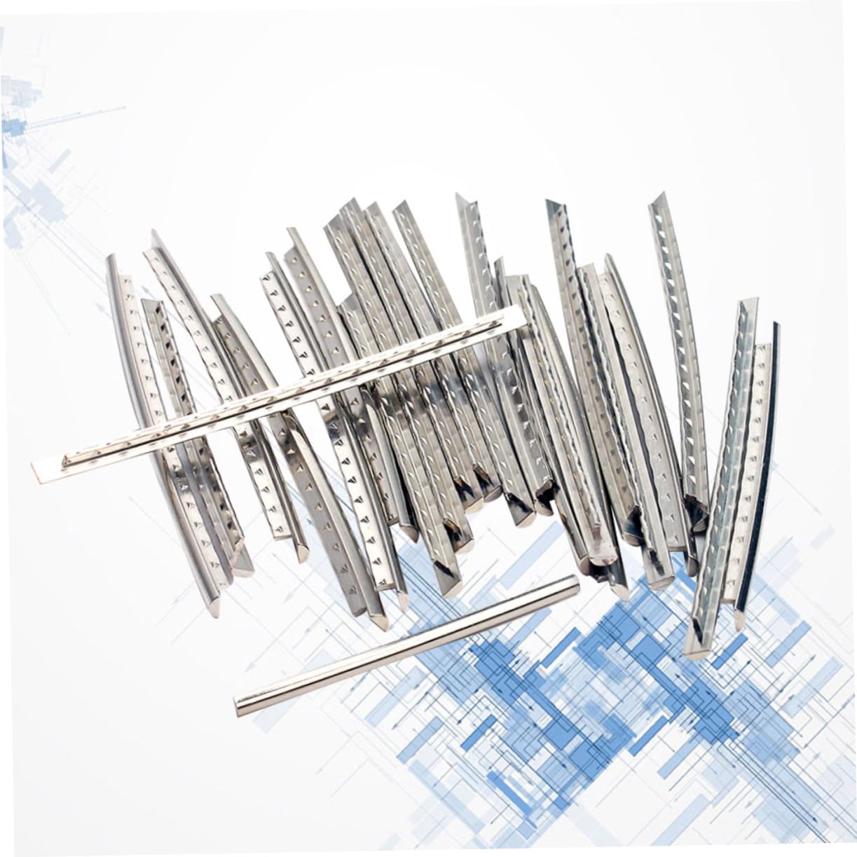 ibasenice 2sets Diy Guitar Building Kit 24 Fret Metal Bass Guitar Fret Wire 2.9mm 24pcs*2