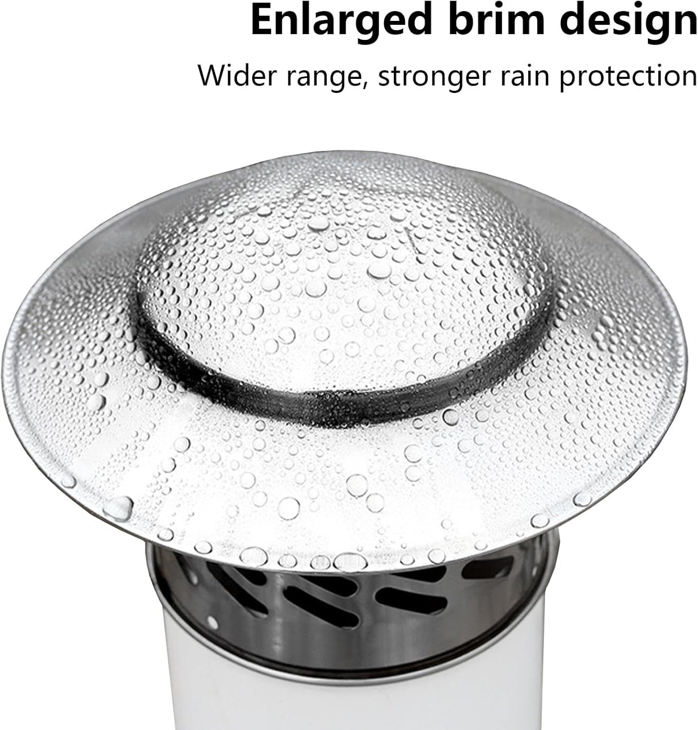 8" Round Chimney Cap, Tapered Top Chimney Cap with Screen, Easy Installation & All Weather Roof Vent Caps, Perfectly Insulated Stove Pipe Chimney Cap Vent Cover Outside