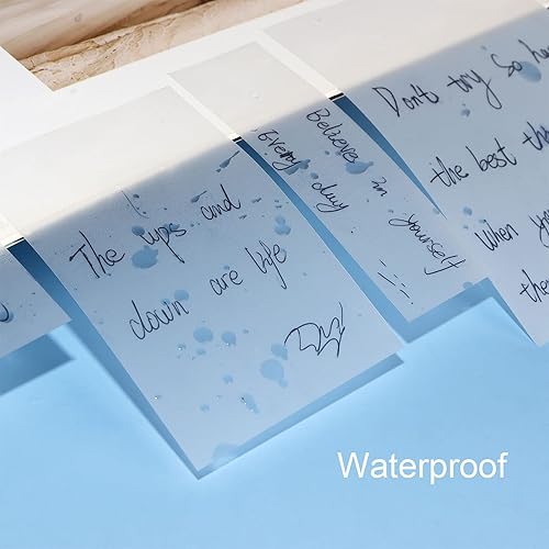 Miniatura 5 de 1000 hojas de notas adhesivas transparentes de 3 x 2 pulgadas, N, 3 x 1, impermeable, transparente, para recordatorio, notas de índice para anotar