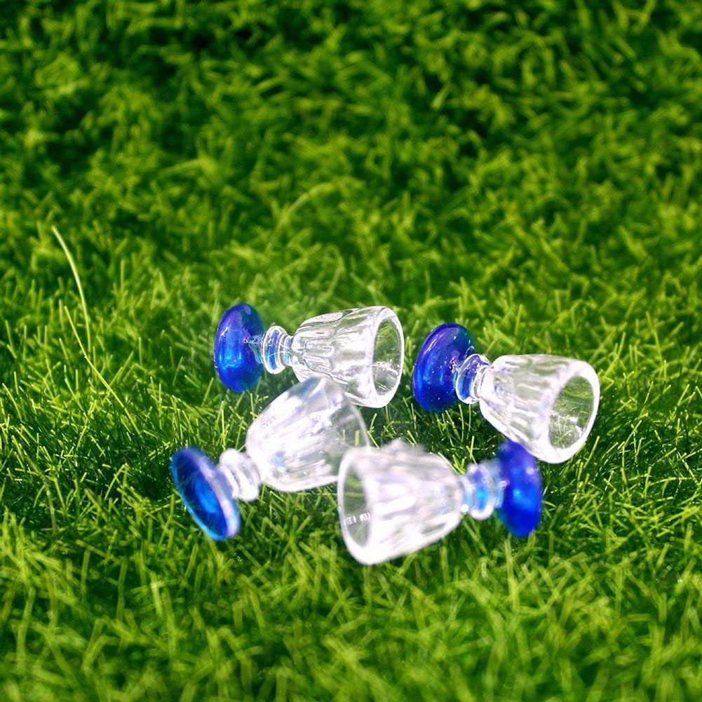 Lot De 4 Verres à Vin Miniatures Pour Maison De Poupée