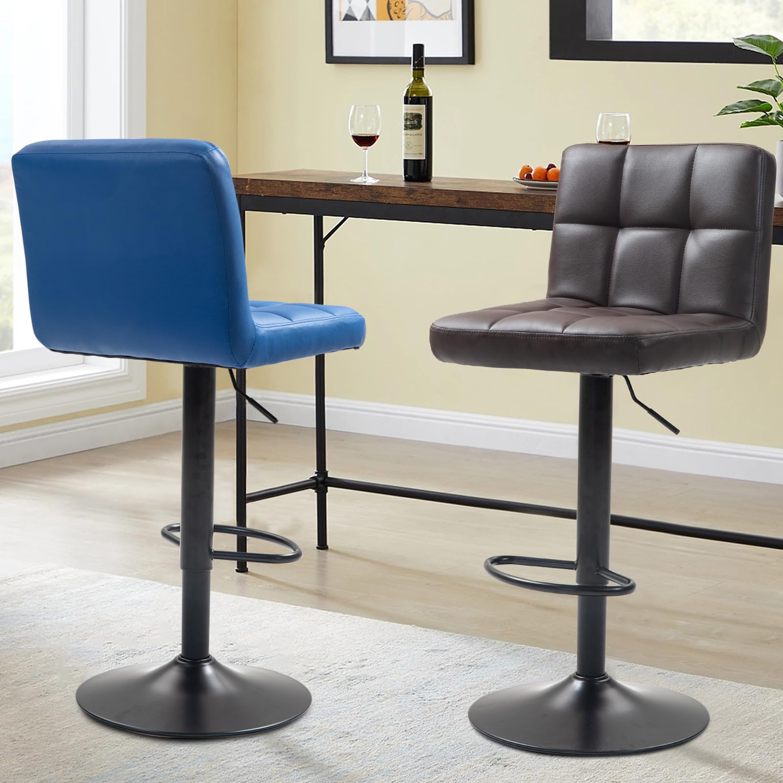 Amazon｜CHUUARYUU カウンターチェアー 昇降式 2脚セット カウンター